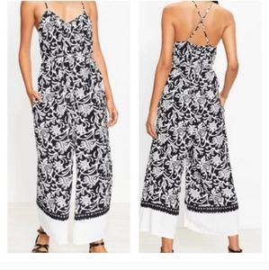 Loft floral jumpsuit dress small size